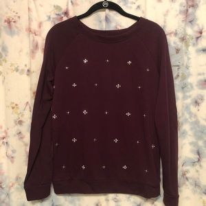 Loft bedazzled crewneck